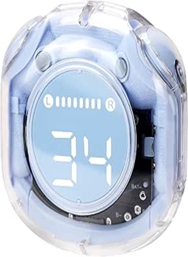 General GEB 636 TWS Earbuds (blue) – ANC Noise Cancelling Wireless Earbuds, Deep Bass, Transparent Mode, LED Battery Display, IPX6 Waterproof, Touch Controls, Comfortable Fit